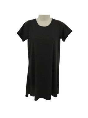 Sheex Women Extra Small XS Black Short Sleeve Cooling Nightgown Sleep Dress